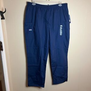 Cherokee Workwear Women's 4-Pocket Utility Scrub Pants 2XL Navy Blue